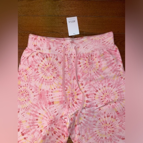 New! MISA Los Angeles Payton Pink Tie Dye Jogger Pants 🌸 Medium NWT! - Picture 10 of 13